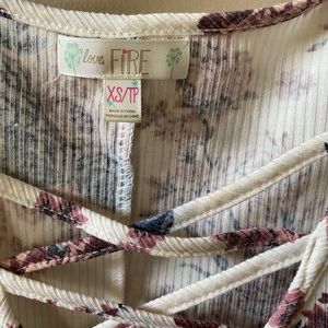 XS love fire brand floral tshirt dress!